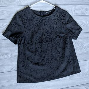 Express Black top. Textured design. Size small.